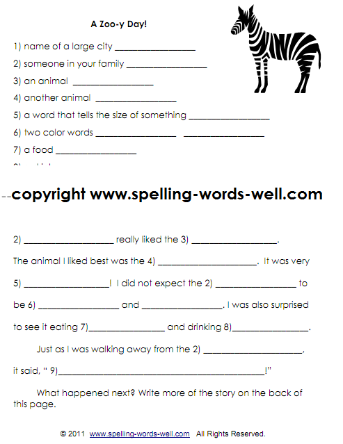 writing worksheet 7th grade