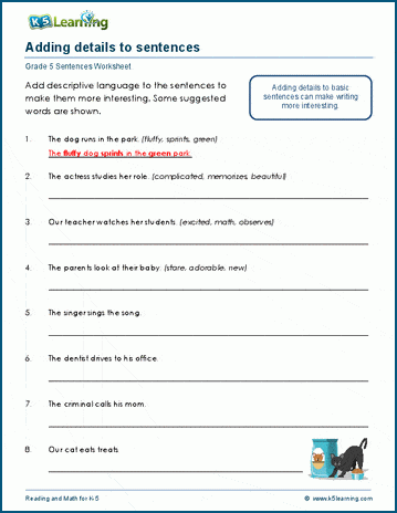 Adding Details Worksheets | Worsheets library