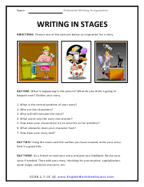 7th Grade Writing Assignments Worksheets