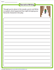 7th Grade Writing Prompts Worksheets