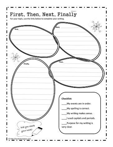 First, Next, Then, Finally Worksheets