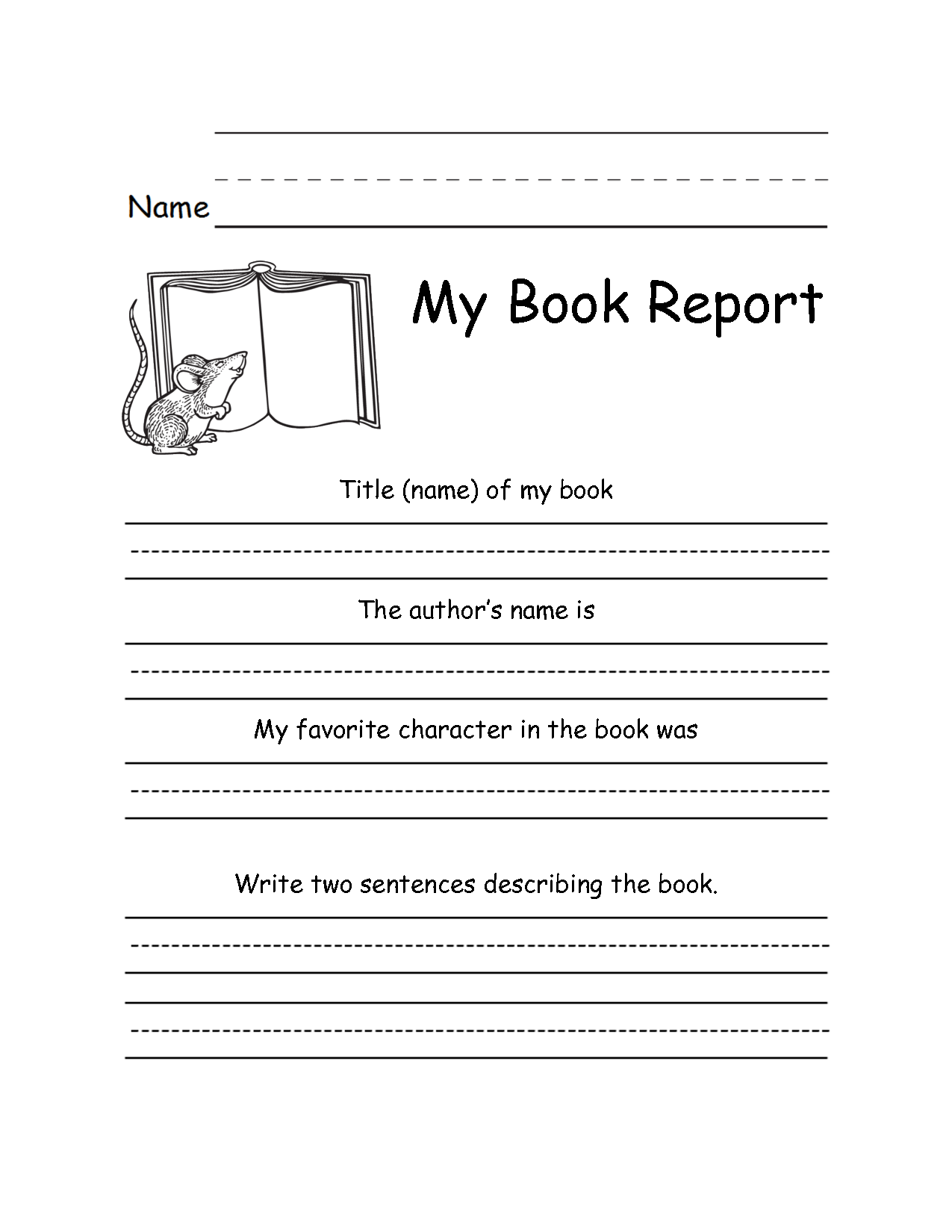 writing worksheet for high school