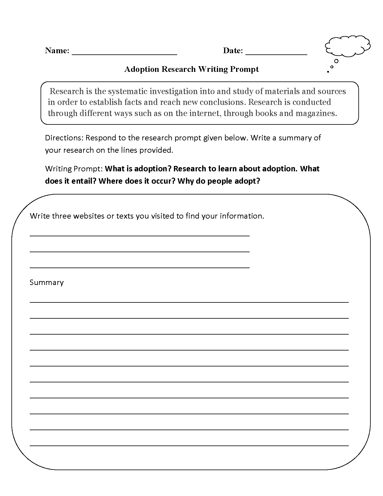 worksheets library | Writing Prompts Worksheets