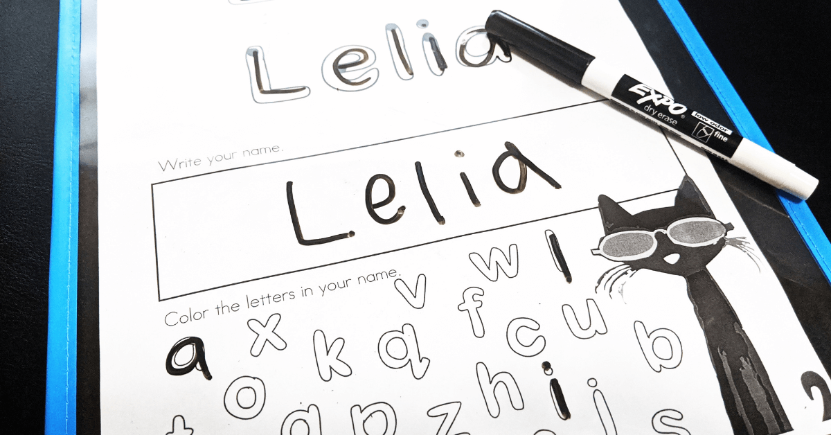 Free Name Writing Practice Sheet for Kindergarten - KindergartenWorks