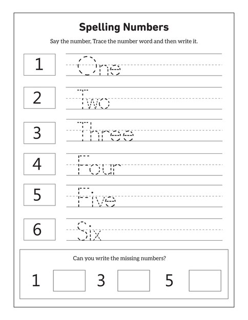 Premium Vector | Writing The Numbers And Number Words 1100 ...