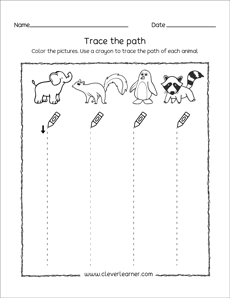 writing worksheet for pre