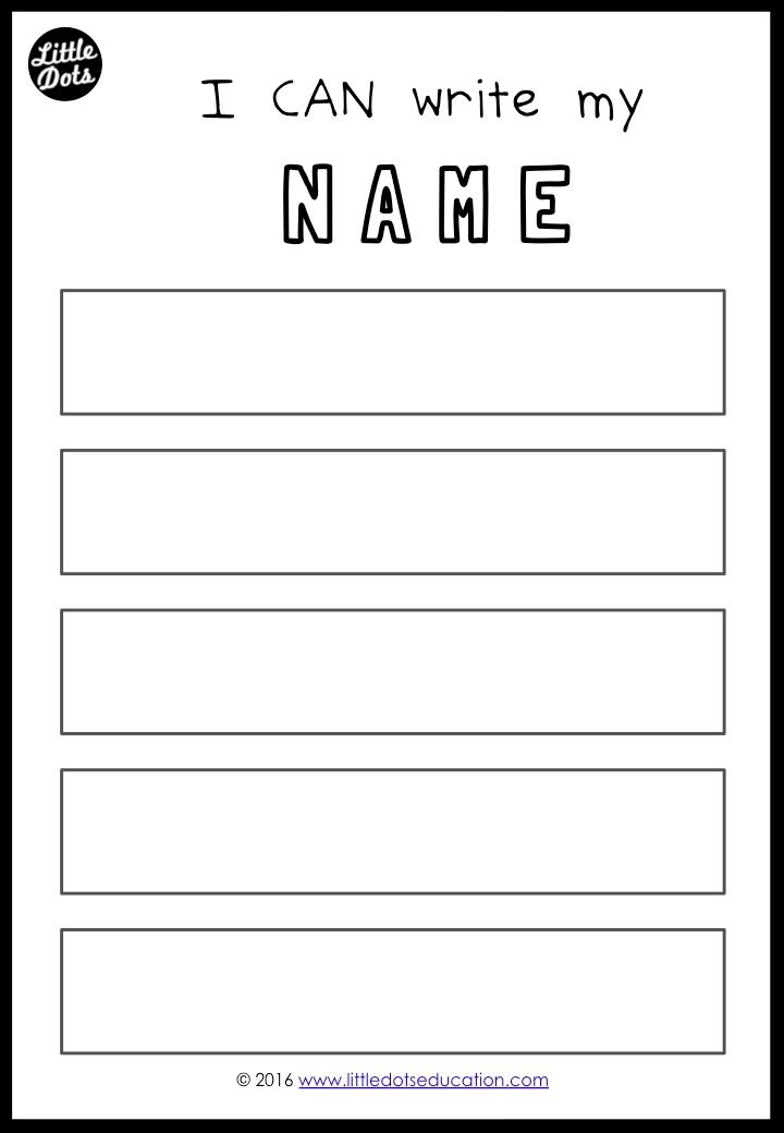 writing worksheet for preschoolers name