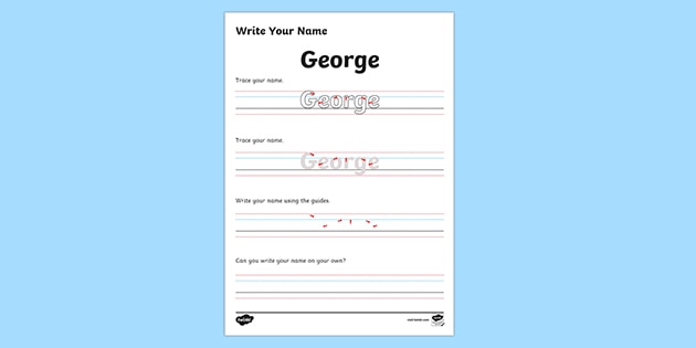 writing worksheet for preschoolers name