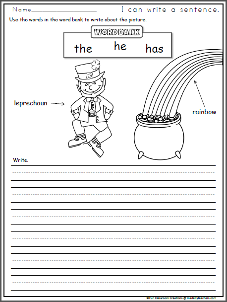 Free Leprechaun Writing Worksheet | Made By Teachers