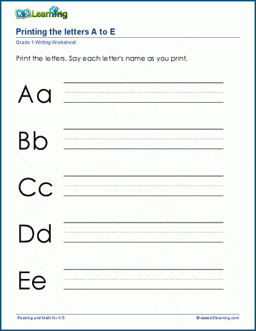 Letters Review Worksheets | Worsheets library