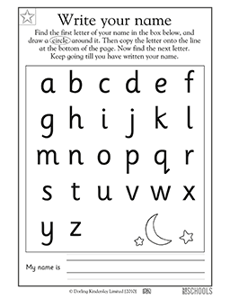 Write your name | Kindergarten, Preschool Reading, Writing ...