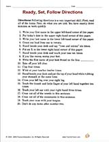 Ready, Set, Follow Directions - TeacherVision