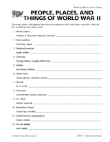 People, Places, and Things of World War II Printable (5th - 8th ...