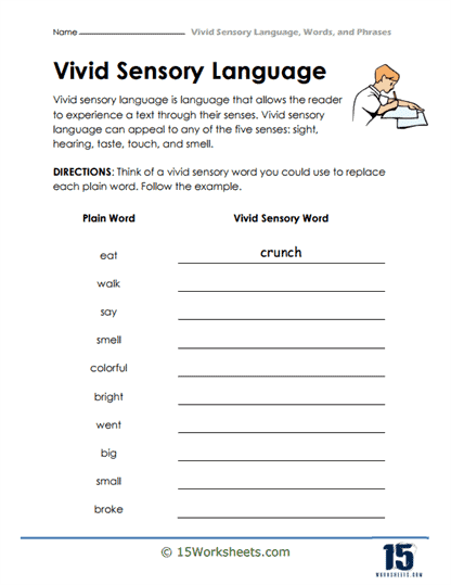 Vivid Sensory Language Worksheets - 15 Worksheets Library