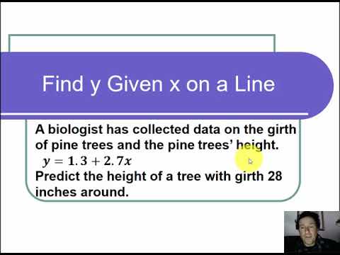 Find y Given x and the Equation of the Line