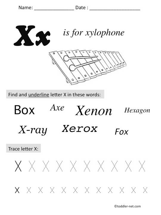 Letter X Worksheets - Twisty Noodle