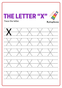 Letter X Tracing Worksheets - Free Printable