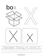 Letter X Worksheets For Kindergarten