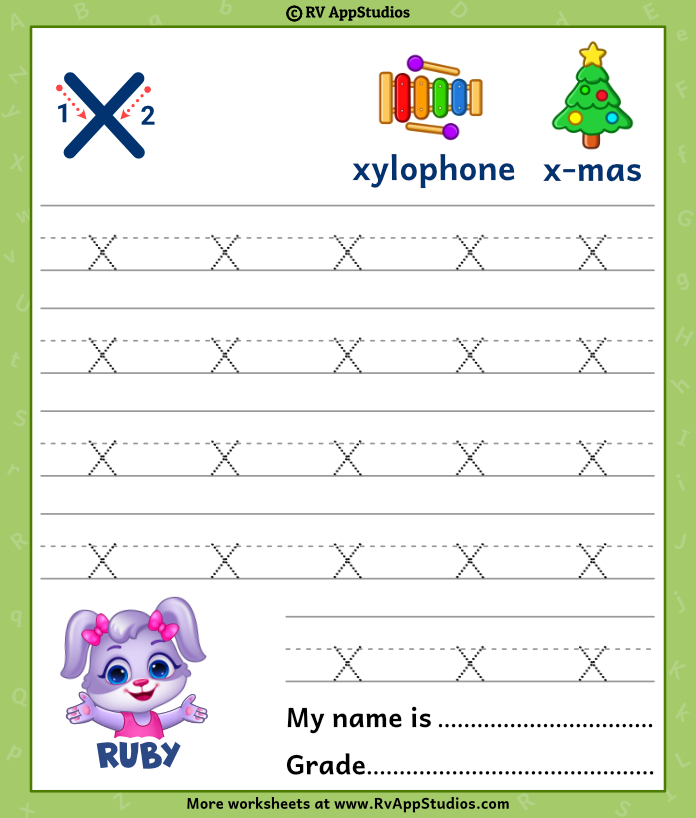 Letter X Worksheets -Worksheets Library