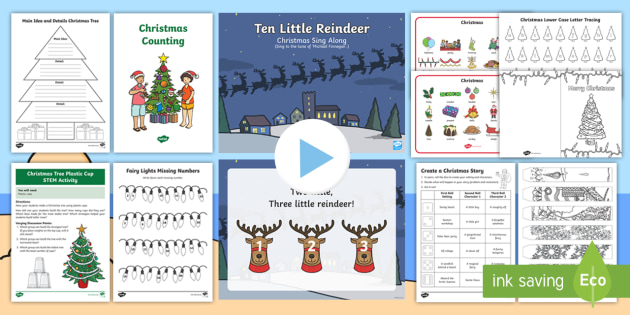 Free Printable Christmas Worksheets Templates [Preschool ...