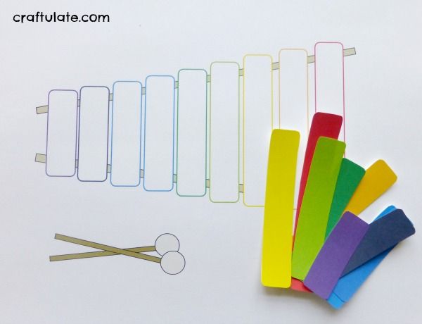 Xylophone Craft with free printable - Craftulate