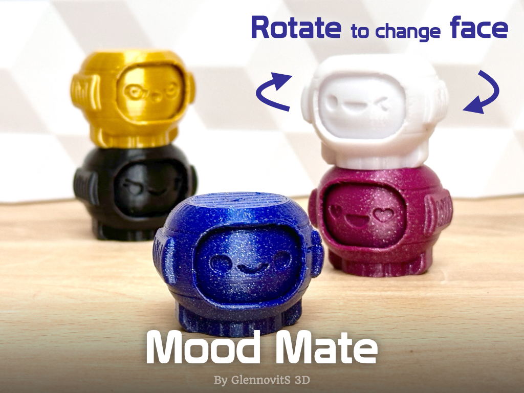 Mood Mate (XYZ Calibration - Print-in-place cube alternative + ...