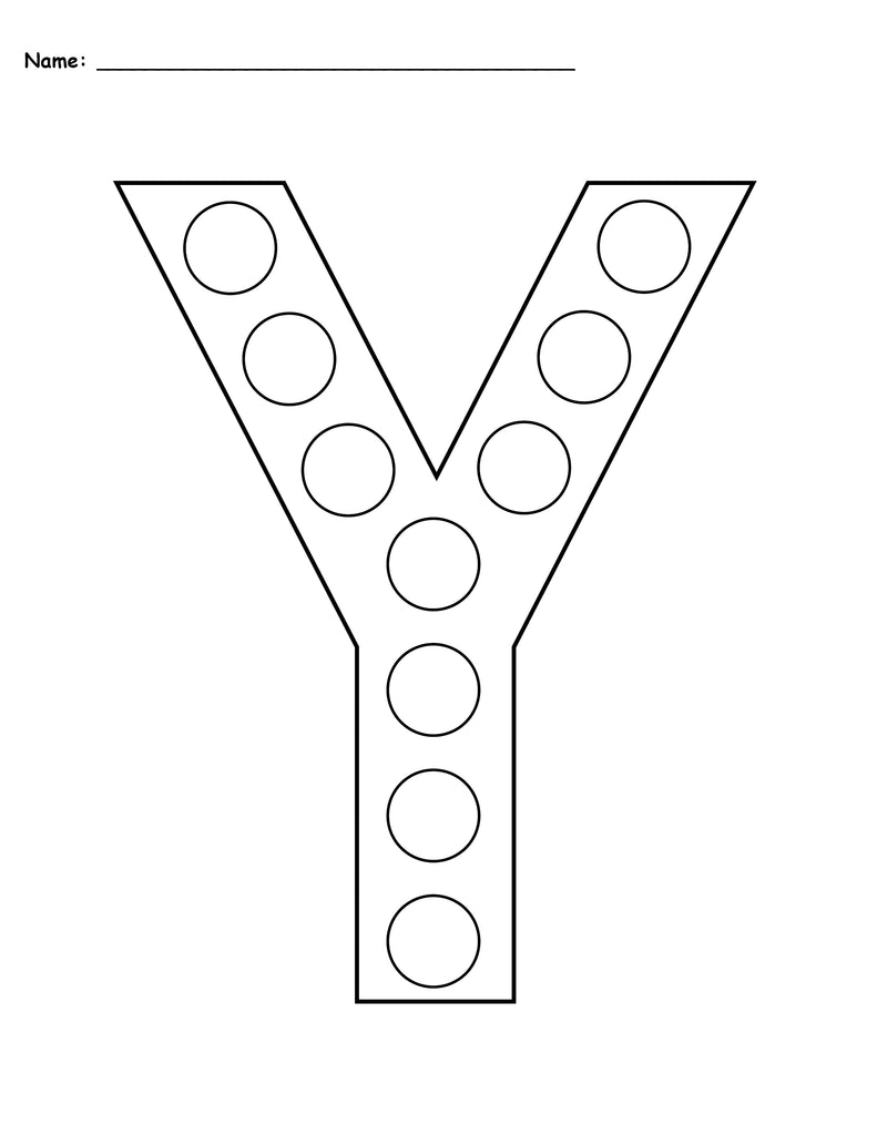 Letter Y Do-A-Dot Printables - Uppercase &  Lowercase!