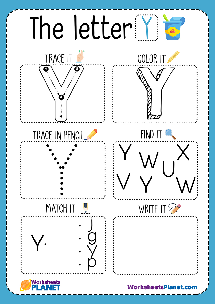 FREE Letter Y Worksheets for Preschool! ⋆ The Hollydog Blog