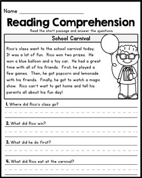 year 1 literacy worksheet