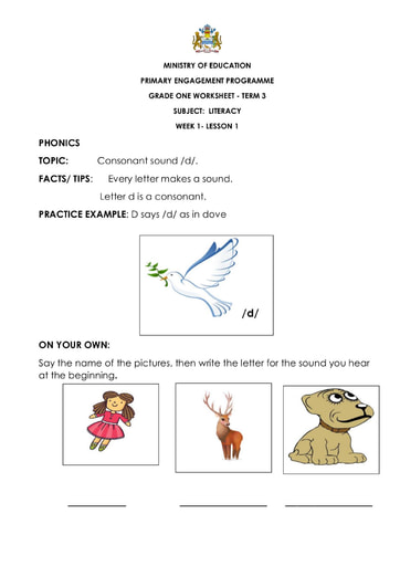 year 1 worksheet literacy