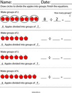 year 2 division worksheet