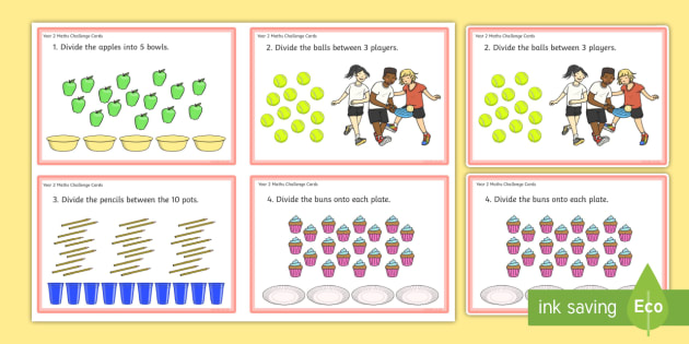 Year 2 Division Challenge Cards (teacher made) - Twinkl