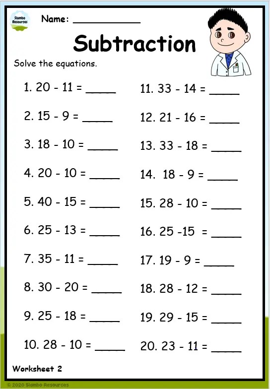 Grade 2 Subtraction Worksheets Free Printables Math Worksheets Grade 2 Subtraction Worksheets Free Printables Math Worksheets