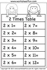 Times Table - 2 Times Table / FREE Printable Worksheets - Worksheetfun