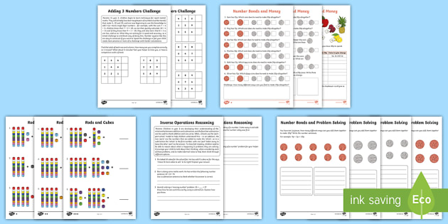 Year 2 Maths Calculation Homework Sheets Activity Pack