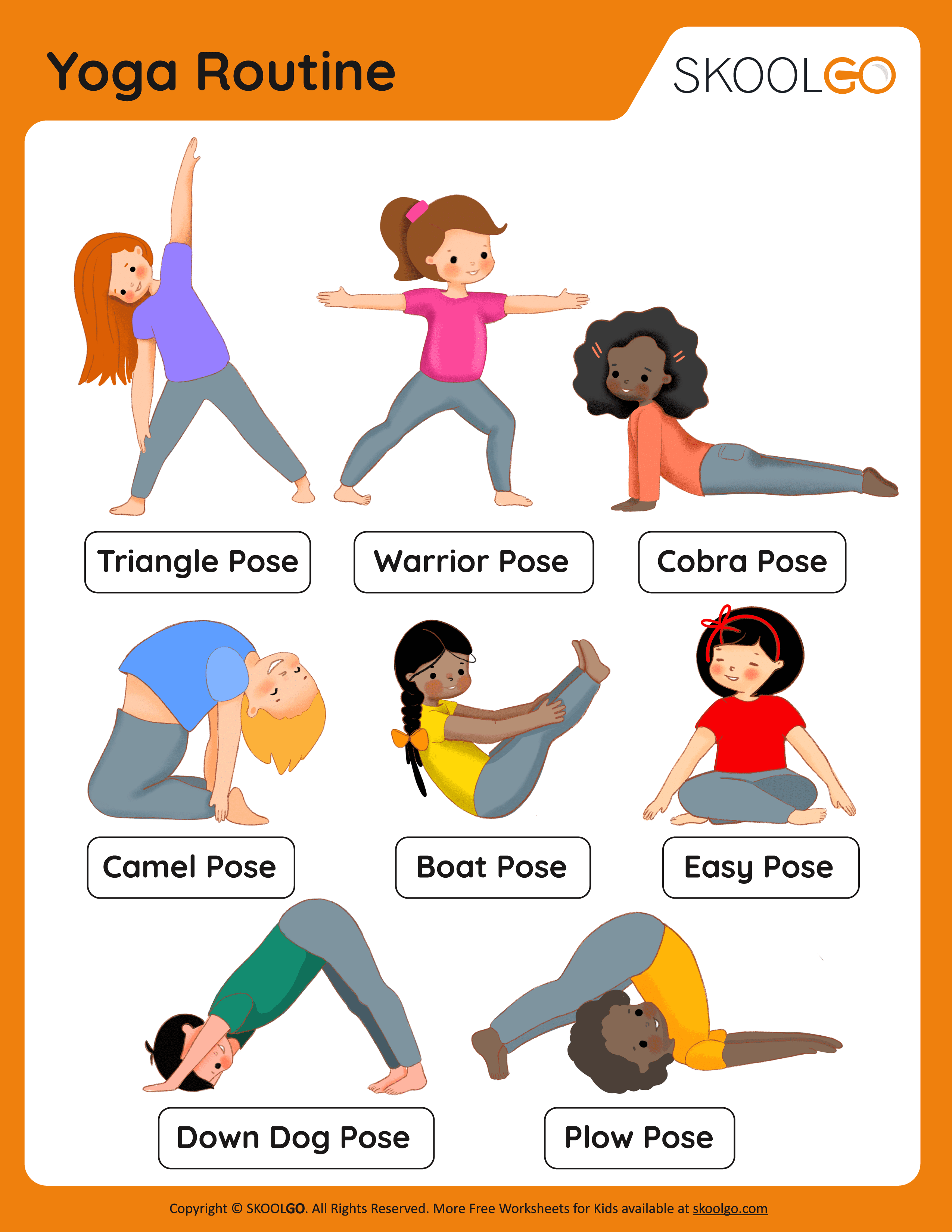 58 Fun And Easy Yoga Poses For Kids Free Printable Posters 58 Fun And Easy Yoga Poses For Kids Free Printable Posters