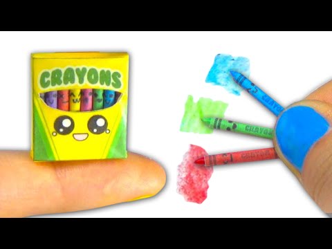 Miniature kawaii crayons (actually work) and box tutorial DIY ...
