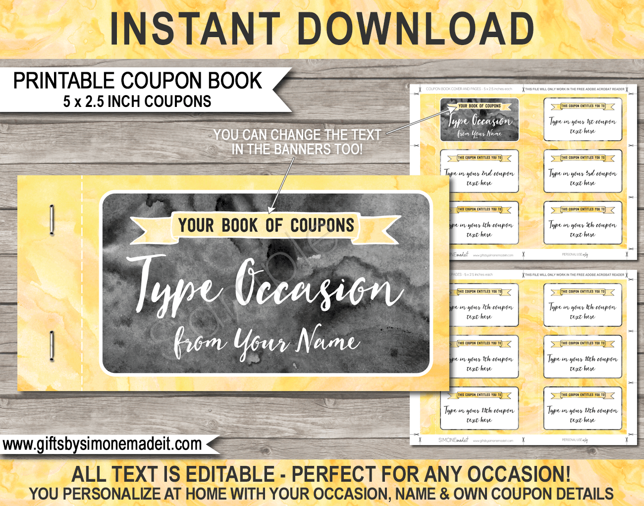Any Occasion Coupon Book