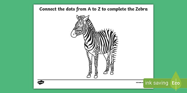 zebra dot to dot printable