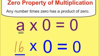 Zero Property of Multiplication - YouTube
