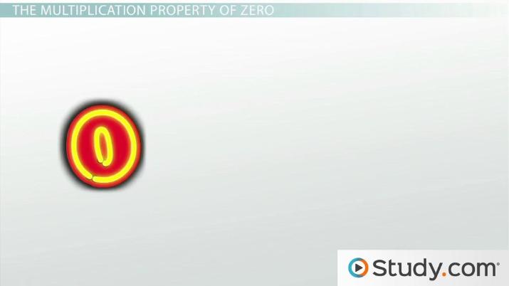 zero property of multiplication