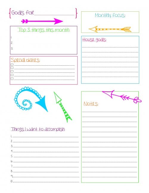 Second Chance to Dream 2020 Goal Setting Printable Worksheets Library
