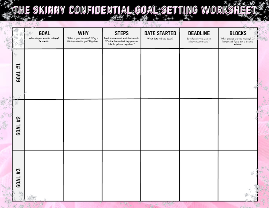 Goal Setting Worksheet + Free Printable Worksheets Library