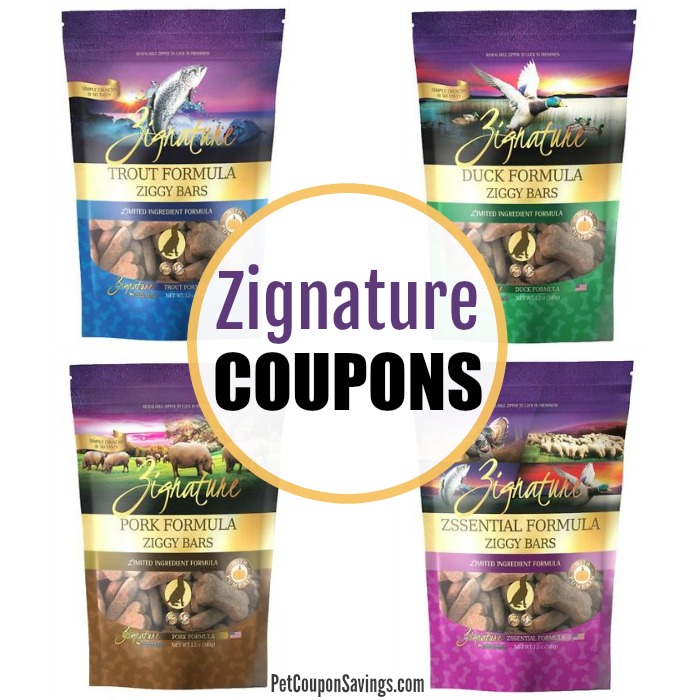zignature dog food printable coupons