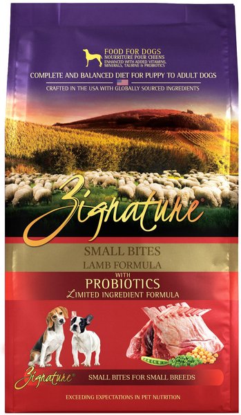 ZIGNATURE Lamb Formula Small Bites Dry Dog Food, 4-lb bag - Chewy.com