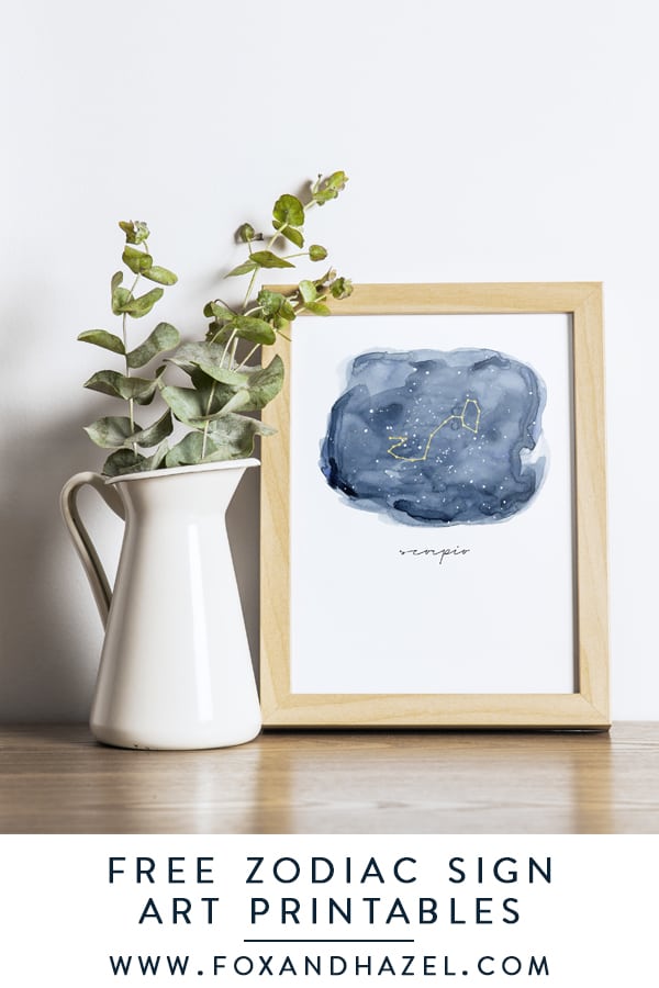 Download 12 Free Zodiac Signs Art Printables | Fox + Hazel