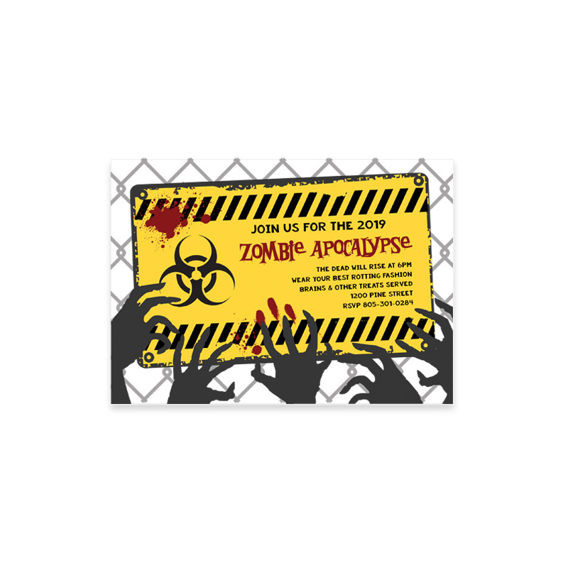 Zombie Apocalypse Party Invitation | Download &  Print