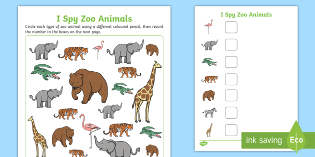 zoo animal worksheet