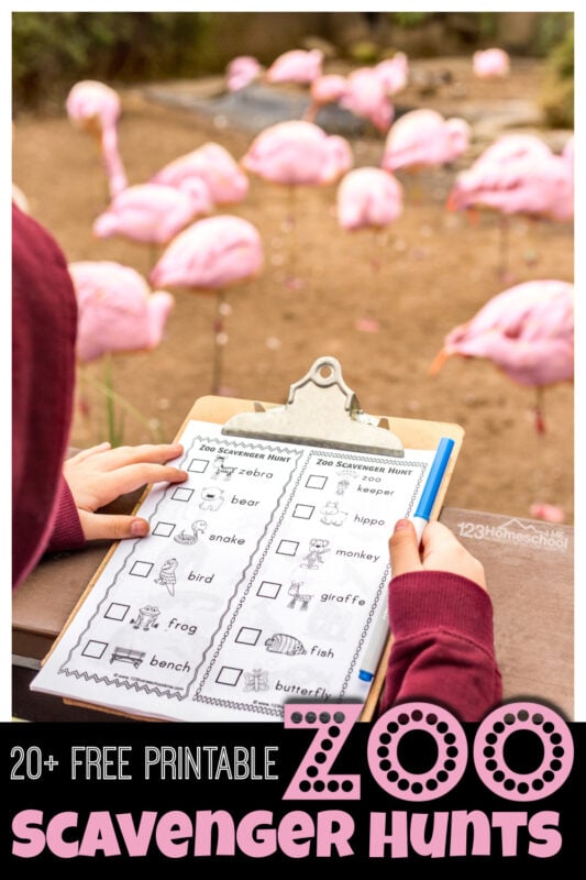 zoo scavenger hunt worksheet