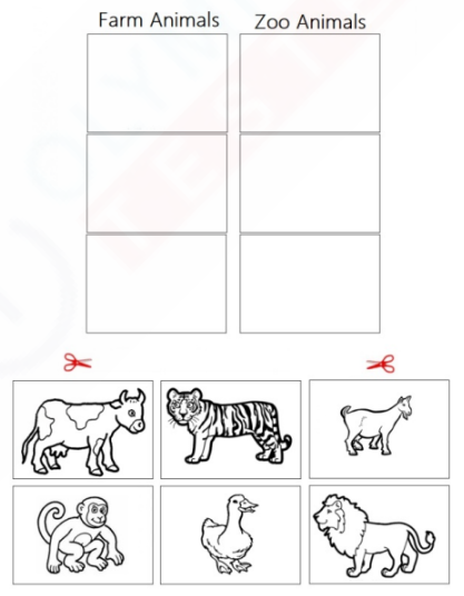 zoo worksheet for kindergarten